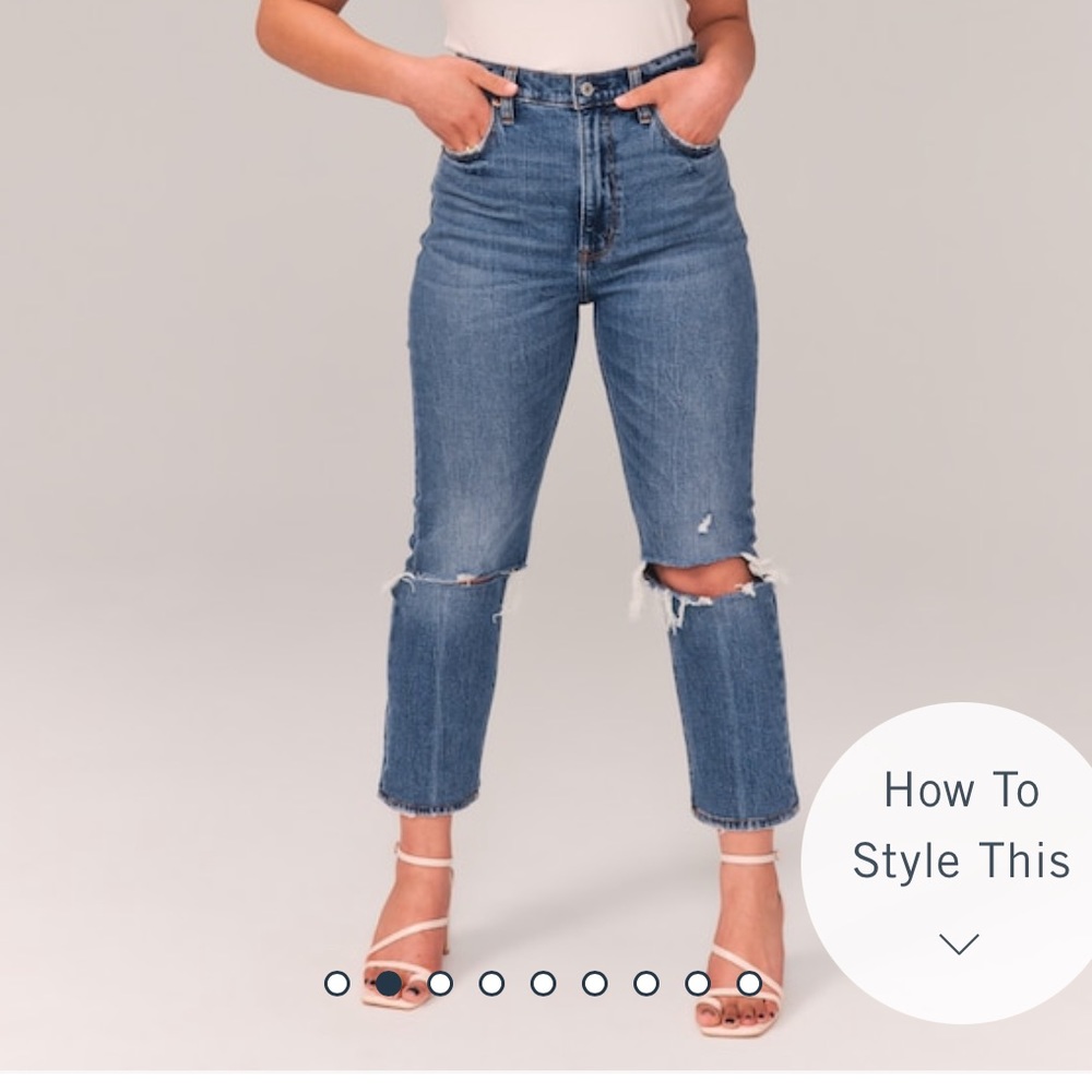 Abercrombie&fitch ankle straight ultra high rise